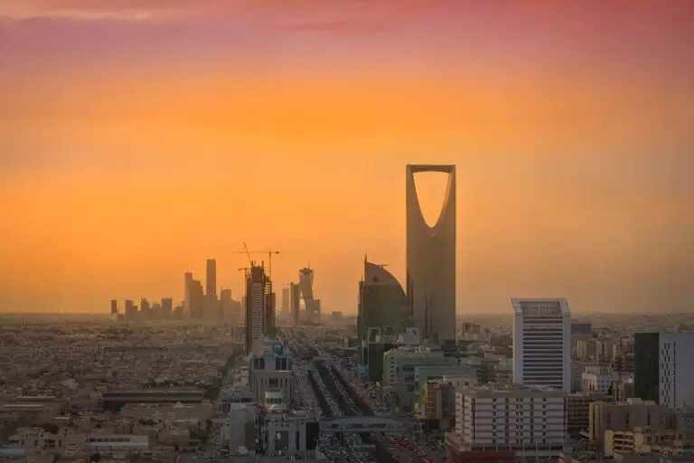 أفق مدينة الرياض في مركز الملك عبدالله المالي